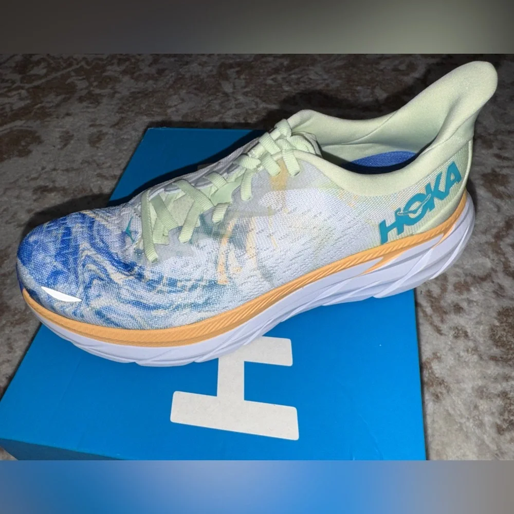 Hoka Blue and Yellow Athletic Shoes - Picture 3 of 10